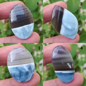 Natürliche Owyhee Blue Opal Cabochon, lose Edelstein, Geburtsstein, Blauer Opal Kristall, Handpolitur Cabochon, blauer Edelstein, Opal Kristall Stein