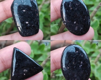 Rare Nuummite Crystal With Color Flashes, Nuummite Cabochons, Nuummite Bulk Lot, Black Nuummite Gemstone, Nuummite Stone, Nuummite Crystal