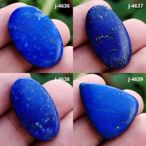 Cabochon en lapis-lazuli véritable, pierre précieuse de lapis-lazuli, lapis-lazuli poli à dos plat lisse, pierre de lapis-lazuli, mélange de lapis-lazuli #JJ