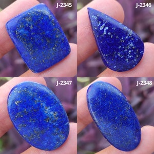 Echte lapis lazuli-cabochon, lapis lazuli-edelsteen, gladde platte achterkant gepolijste lapis lazuli, lapis lazuli-steen, mixvorm lapis lazuli #JJ
