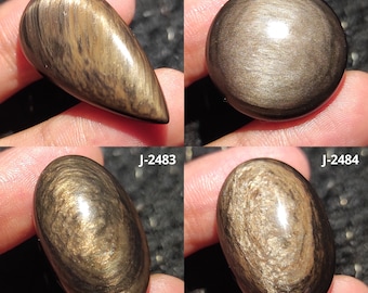 Vero e proprio cabochon di ossidiana di lucentezza dorata, cabochon di ossidiana ovale, pietra di cristallo curativa sciolta, regalo per lei, ossidiana di lucentezza dorata lucida #J