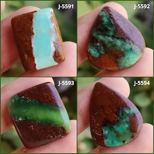 AAA Bio Chrysopras Edelstein, Bio Chrysopras Cabochon, Bio Chrysopras Stein mit flacher Rückseite, grüner Chrysopras Stein, loser Chrysopras Kristall