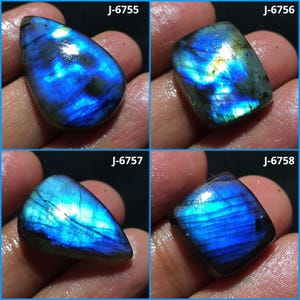 Cabochon di labradorite blu naturale appariscente, pietra preziosa di labradorite blu AAA+, labradorite a pera, cristallo di labradorite, pietra pendente di labradorite