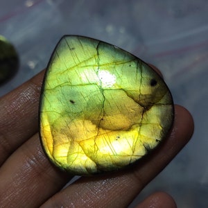 Cabochão de labradorita de fogo arco-íris, labradorita em formato de pêra, labradorita azul, cristal de cura, pedra preciosa de labradorita, pedra para fazer joias