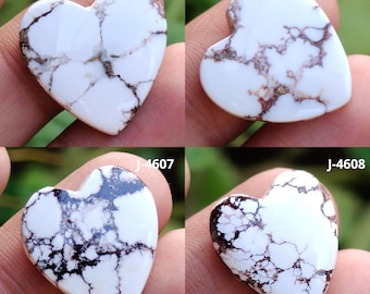 Heart Shape Wild Horse Magnesite, Wild Horse Cabochon, Wild Horse Pendant, Wild Horse Magnesite Gemstone, Gemstone For Jewelry Making