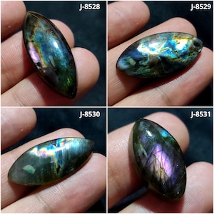 Superbe pierre précieuse en forme de marquise de labradorite, cabochon de labradorite naturel multi-flash, cristaux de labradorite, labradorite de la meilleure qualité
