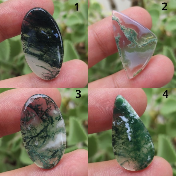 Moss Agate Cabochon, Green Moss Agate, Pear Cabochon, Moss Agate, Moss Agate Stone, Natural Moss Agate, Moss Agate Cab, Loose Gemstone