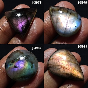 Cabochão de labradorita multifogo, labradorita oval, labradorita roxa, cristal de cura, pedra preciosa labradorita, labradorita para joias