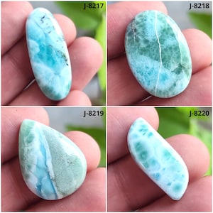 Prawdziwy kaboszon z oceanicznego larimaru, kamień pektolitowy, niebieski larimar, kamień szlachetny larimar, kamień larimar, polerowany larimar, kryształy larimaru