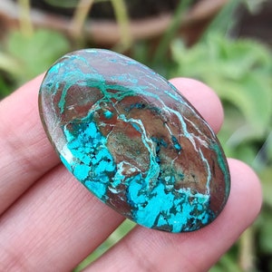 Cabochão de azurita shattuckita natural, suprimentos para fabricação de joias com pedras preciosas soltas, shattuckita azul rara, colar com pingente de cristal