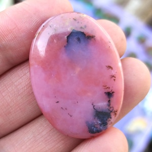 Rosa Opal Cabochon, lose Rosa Opal, Opal Edelstein, Opal Stein, Opal Edelsteine, lose Edelstein, Oval Rosa Opal, Cabochon für die Schmuckherstellung