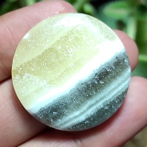 Natural Yellow Calcite Cabochon, Loose Gemstone, Yellow Lace Agate Crystal, Yellow Calcite Gemstone, Round Calcite Cabochon, Calcite Crystal