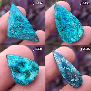 Natürliche Shattuckit Cabochon, Top-Qualität lose Edelstein Schmuck machen Versorgung, Shattuckit seltene blaue glatte Kristall Anhänger Halskette #JJ