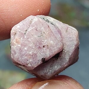 Raw Pink Ruby Record Keeper Crystal: Large Hexagon Gemstone, 154 Carat