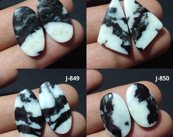 Buffalo Turquoise Gemstone Pair, Natural Buffalo Turquoise Cabochon Pair, Loose Matched Pair Gemstone For Jewelry, Earring Pair Gemstone