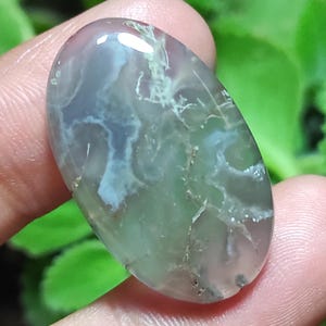 Cabujón de ágata musgosa, ágata musgosa verde, cabujón ovalado, ágata musgosa, piedra de ágata musgosa, ágata musgosa natural, cabujón de ágata musgosa, piedra preciosa suelta