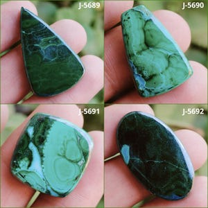 Cabujón de malaquita natural, piedra preciosa suelta, cristal de malaquita verde, piedra preciosa de malaquita verde lisa con parte trasera plana, malaquita con bandas