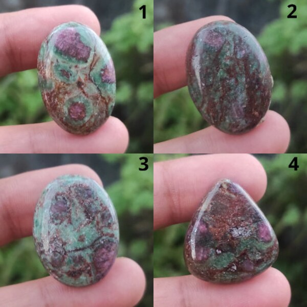 Natural Ruby Fuchsite Cabochon, Oval Ruby Fuchsite Cabochon, Ruby Fuchsite Gemstone, Ruby Fuchsite Pendant, Jewelry Making Craft Supplies