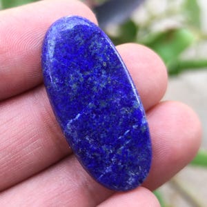 Cabochon di lapislazzuli naturale, pietra preziosa di lapislazzuli, lapislazzuli levigati e piatti, pietra di lapislazzuli, lapislazzuli di forma ovale #J