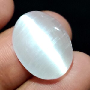 Natürlicher Selenit Cabochon, ovaler Selenit, auffälliger Selenit, Selenit Edelstein, glatter Selenit, Selenit Cabochon, AAA + Selenit Edelstein