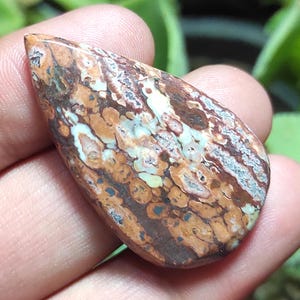 Pietra di diaspro naturale effetto pelle di leopardo, cabochon di diaspro effetto pelle di leopardo, pietra preziosa di diaspro a forma di pera, cristallo di diaspro curativo per anello, pietra per gioielli con ciondolo