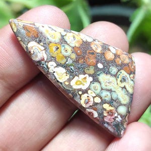 Pietra di diaspro naturale effetto pelle di leopardo, cabochon di diaspro effetto pelle di leopardo, pietra preziosa di diaspro fantasia, cristallo curativo di diaspro per gioielli con ciondolo