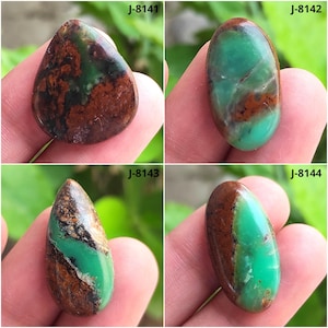 Natürlicher Bio Chrysopras Edelstein, Chrysopras Cabochon, Bio Chrysopras Stein mit flacher Rückseite, grüner Chrysopras Stein, loser Chrysopras Kristall
