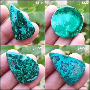 Cabochão de malaquita de formato misto, pedra preciosa de malaquita verde, malaquita para joias, malaquita oval, malaquita de textura, pingente para fazer malaquita
