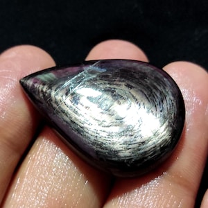 Cabochon a forma di pera di iperstene naturale, pietra preziosa sfusa, pietra preziosa di iperstene lucida per la creazione di gioielli, iperstene per ciondolo, regalo per lei
