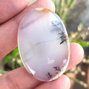 Cabujón de ópalo dendrítico, piedra preciosa de ópalo dendrítico ovalado, piedra preciosa pulida, piedra preciosa de forma ovalada, piedra preciosa suelta, ópalo dendrítico para hacer joyas