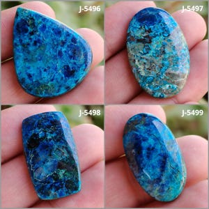 Natürliche Shattuckit Cabochon, Top-Qualität lose Edelstein Schmuck machen Versorgung, Shattuckit seltene blaue glatte Kristall Anhänger Halskette #JJ