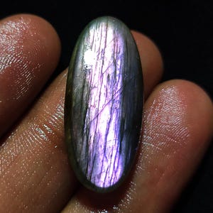 Cabochão de Labradorita de Fogo Roxo, Labradorita Oval, Labradorita Roxa, Cristal de Cura, Pedra Preciosa Labradorita, Labradorita para Joias