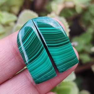 Natürliche Malachit Paar Edelstein, Malachit Paar Cabochon, Schüttgut Malachit Paar Kristall, Malachit Paar Perlen für Schmuck, Wire-Wrap