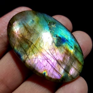 Multi lila Feuer Labradorit Cabochon, ovaler Labradorit, lila Labradorit, Heilkristall, Labradorit Edelstein, Labradorit für Schmuck