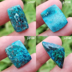 Cabujón de Shattuckita natural, suministro de fabricación de joyas de piedras preciosas sueltas de alta calidad, collar colgante de cristal liso azul raro de Shattuckite