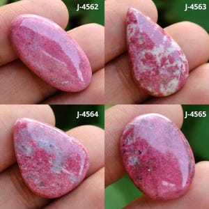 Cabochon de thulite naturelle, pierre précieuse de thulite rose, cristal de thulite, pierre de thulite en vrac, thulite de forme ovale, bijoux en thulite, fabrication de bijoux