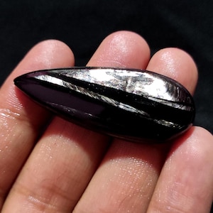 Cabochon a forma di pera di iperstene naturale, pietra preziosa sfusa, pietra preziosa di iperstene lucida per la creazione di gioielli, iperstene per ciondolo, regalo per lei