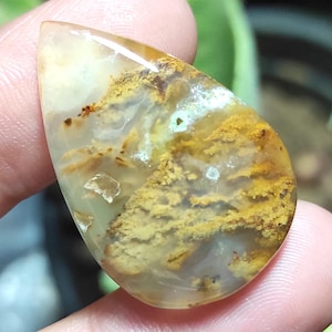 Natural Dendrite Agate Cabochon, Pear Gemstone, Dendrite Agate Stone, Dendrite Agate For Necklace, Dendrite Agate Wire Wrapped Jewelry Stone