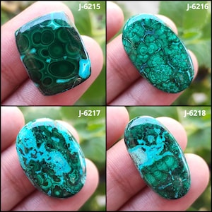 Natuurlijke groene malachiet edelsteen malachiet cabochon, glad groen mooi aan één kant gepolijste malachiet edelsteen platte achterkant, ovaal malachiet