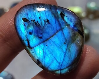 Cabochon de labradorite de feu bleu, labradorite en forme de poire, labradorite bleue, cristal de guérison, pierre précieuse de labradorite, pierre de fabrication de bijoux