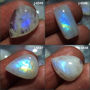 Natürlicher Regenbogen Mondstein Cabochon, auffälliger Regenbogen Mondstein, Mix Form Mondstein, loser Mondstein, Cabochon für Schmuck, Großhandelspreis #J