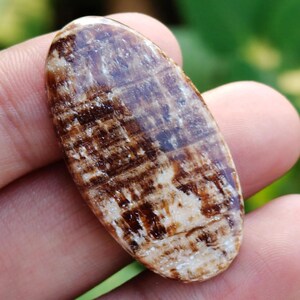 Cabochon di aragonite naturale, pietra preziosa di aragonite, cristallo di aragonite, pietra di aragonite, cabochon ovale, collana di aragonite, filo avvolto