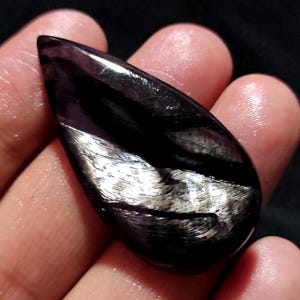 Cabochon a forma di pera di iperstene naturale, pietra preziosa sfusa, pietra preziosa di iperstene lucida per la creazione di gioielli, iperstene per ciondolo, regalo per lei