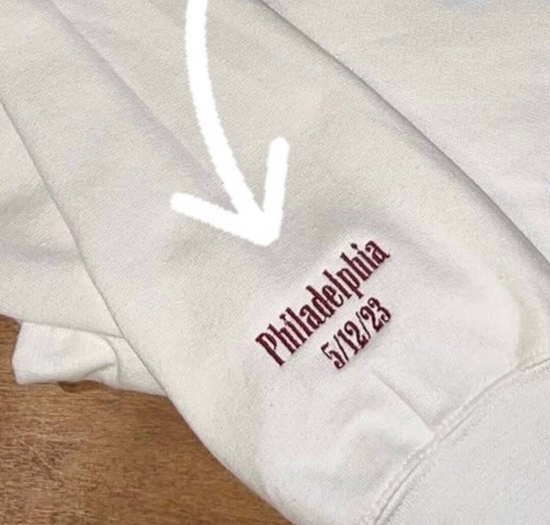 Extra Sleeve Personalization Add on for Eras Sweatshirts and Hoodies - Etsy