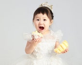 Wedding Flower Girl Dress White Princess Dress Party Girl Gown Dress Birthday Lace Flower Dress Piano Show Dress Baptism Dress
