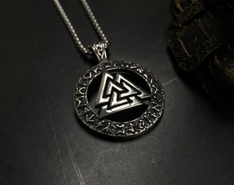 Odin Necklace Viking Valknut Necklace Mystical Jewelry for Mythology and Fantasy Lover Norse Jewelry Scandinavian Fashion