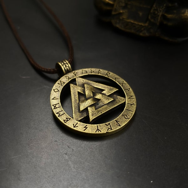 Valknut Necklace for Protection and New Beginnings Mystical Celtic Jewelry for Witchery, Occult and Viking fans - Explore True Norse Spirit