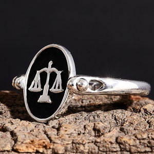 Balance Zodiac Signs 925 Sterling Silver Ring Handmade/Spinner Ring/Unique Modern Aniversary Ring/Twelve Constellation Ring/Hommes Femmes Bijoux