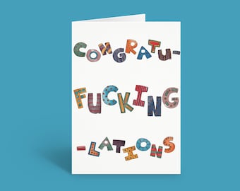 Colorful Congrats | Funny Congratulations Card | Profanity Included