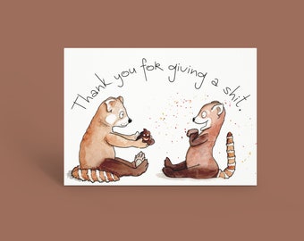 A Crappy Card | Funny Thank You Card | Profane Thank You Card